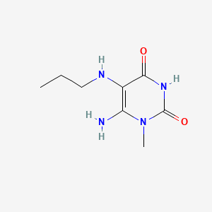 Chemical structure of 6-Amino-5-propylamino-1-methyluracil