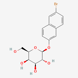 Chemical structure of 6-Bromo-2-naphthyl b-D-galactoside