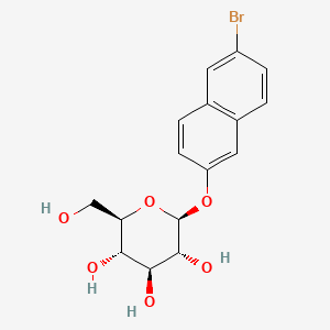 Chemical structure of 6-Bromo-2-naphthyl β-D-glucopyranoside