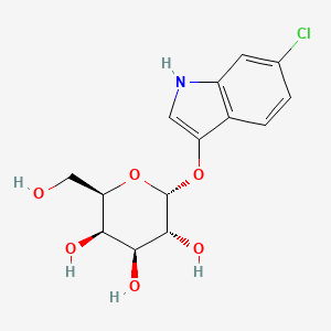 Chemical structure of 6-Chloro-3-indolyl α-D-galactopyranoside