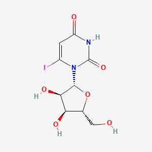 Chemical structure of 6-Iodouridine