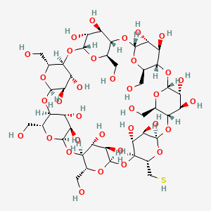 Chemical structure of 6-Mercapto-6-deoxy-β-Cyclodextrin