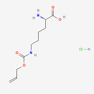 Chemical structure of 6-N-Alloc-L-lysine (hydrochloride)