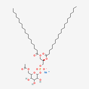 Chemical structure of 6-OAc PtdGlc(di-acyl Chain)