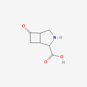 Chemical structure of 6-Oxo-3-azabicyclo[3.2.0]heptane-2-carboxylic acid