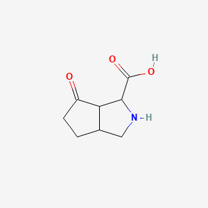 Chemical structure of 6-Oxooctahydrocyclopenta[c]pyrrole-1-carboxylic acid