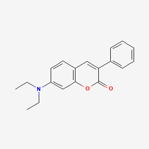 Chemical structure of 7-(Diethylamino)-3-phenyl-2H-chromen-2-one