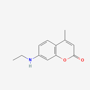 Chemical structure of 7-(Ethylamino)-4-methyl-2H-chromen-2-one