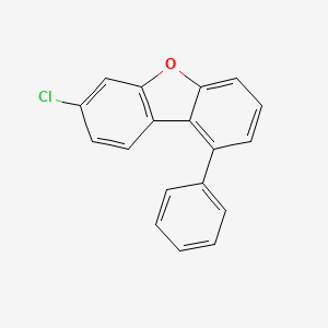 Chemical structure of 7-Chloro-1-phenyl dibenzofuran