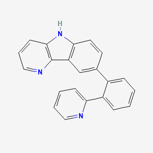 Chemical structure of 8-[2-(2-Pyridyl)phenyl]-5H-pyrido[3,2-b]indole