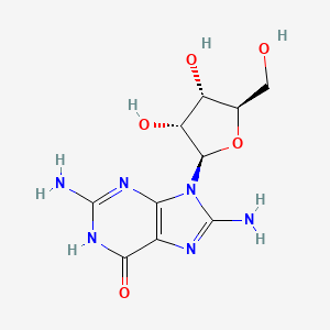 Chemical structure of 8-Aminoguanosine