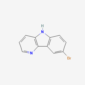 Chemical structure of 8-Bromo-5H-pyrido[3,2-b]indole