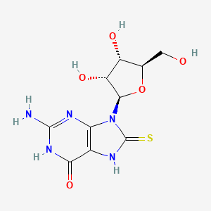 Chemical structure of 8-Mercaptoguanosine
