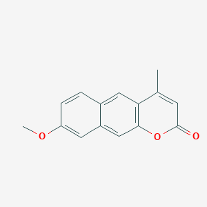 Chemical structure of 8-Methoxy-4-methyl-2H-benzo[g]chromen-2-one