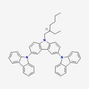 Chemical structure of 9'-(2-Ethylhexyl)-9'H-9,2':7',9''-tercarbazole