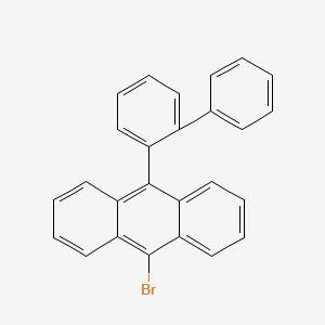 Chemical structure of 9-(2-Biphenylyl)-10-bromoanthracene