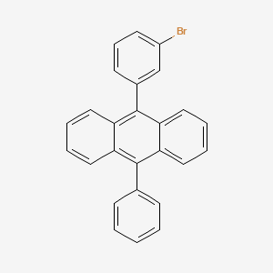 Chemical structure of 9-(3-Bromophenyl)-10-phenylanthracene