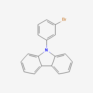 Chemical structure of 9-(3-bromophenyl)carbazole