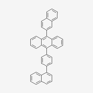 Chemical structure of 9-(4-(Naphthalen-1-yl)phenyl)-10-(naphthalen-2-yl)anthracene