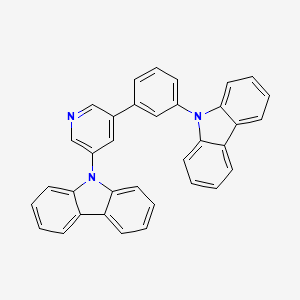 Chemical structure of 9-(5-(3-(9H-Carbazol-9-yl)phenyl)pyridin-3-yl)-9H-carbazole