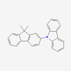 Chemical structure of 9-(9,9-Dimethylfluoren-2-yl)-9H-carbazole