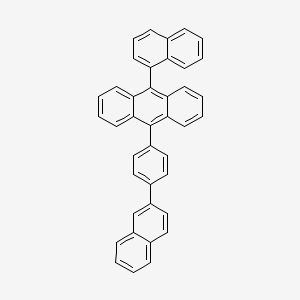 Chemical structure of 9-(1-Naphthyl)-10-[4-(2-naphthyl)phenyl]anthracene
