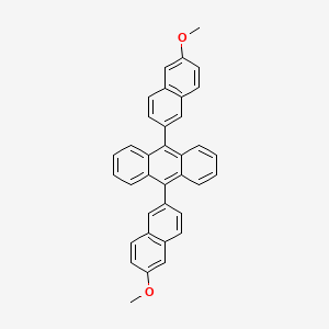 Chemical structure of 9,10-Bis(6-methoxynaphthalen-2-yl)anthracene