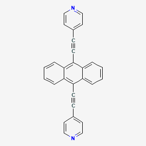 Chemical structure of 9,10-Bis(pyridin-4-ylethynyl)anthracene