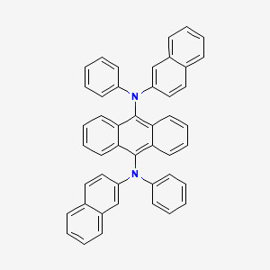 Chemical structure of 9,10-Bis[N-(2-naphthyl)anilino]anthracene