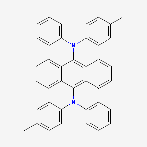 Chemical structure of 9,10-Bis[N-(p-tolyl)anilino]anthracene