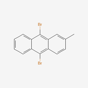 Chemical structure of 9,10-Dibromo-2-methylanthracene