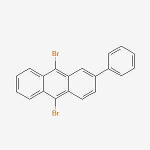 Chemical structure of 9,10-Dibromo-2-Phenylanthracene