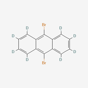 Chemical structure of 9,10-Dibromoanthracene-d8