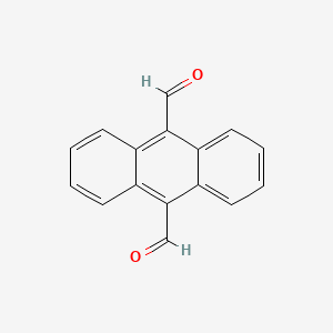 Chemical structure of 9,10-Diformylanthracene