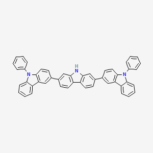Chemical structure of 9,9''-Diphenyl-9H,9'H,9''H-3,2':7',3''-tercarbazole