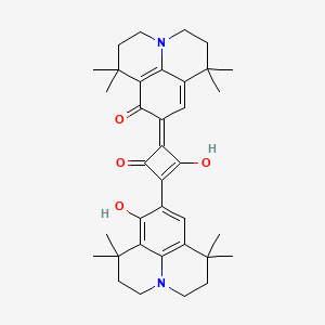 Chemical structure of 9,9'-(2,4-Dihydroxycyclobut-3-ene-1,2-diylium-1,3-diyl)bis(1,1,7,7-tetramethyl-1,2,3,5,6,7-hexahydropyrido[3,2,1-ij]quinolin-8-olate)
