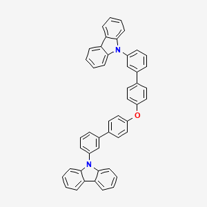 Chemical structure of 9,9'-(Oxybis([1,1'-biphenyl]-4',3-diyl))bis(9H-carbazole)