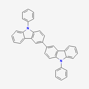 Chemical structure of 9,9'-Diphenyl-9H,9'H-3,3'-bicarbazole