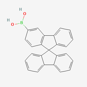 Chemical structure of 9,9'-Spirobi[fluoren]-3-ylboronic acid