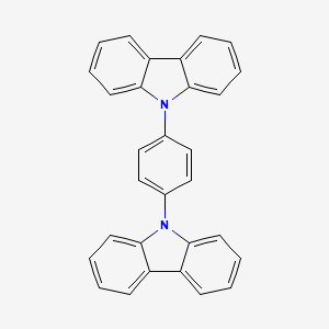 Chemical structure of 1,4-Di(9H-carbazol-9-yl)benzene