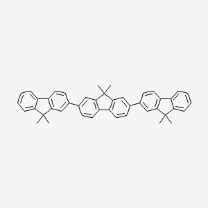 Chemical structure of 9,9,9',9',9'',9''-Hexamethyl-9H,9'H,9''H-2,2':7',2''-terfluorene