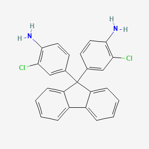 Chemical structure of 9,9-Bis(4-amino-3-chlorophenyl)fluorene