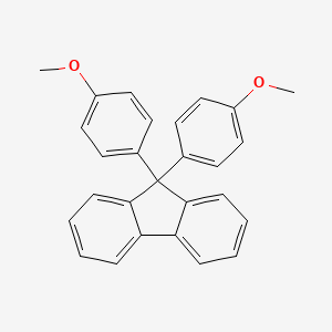 Chemical structure of 9,9-Bis(4-methoxyphenyl)-9H-fluorene