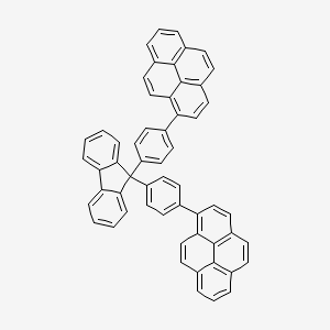 Chemical structure of 9,9-Bis[4-(1-pyrenyl)phenyl]fluorene