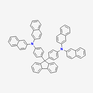 Chemical structure of 9,9-Bis[4-[di(2-naphthyl)amino]phenyl]fluorene