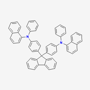 Chemical structure of 9,9-Bis[4-[N-(1-naphthyl)anilino]phenyl]fluorene