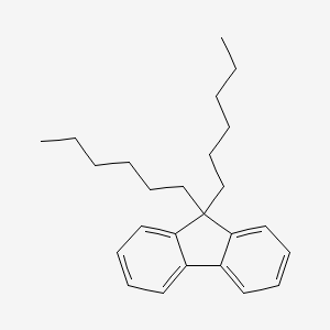 Chemical structure of 9,9-Dihexylfluorene