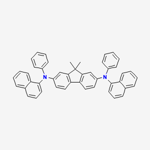 Chemical structure of 9,9-Dimethyl-2,7-bis[N-(1-naphthyl)-N-phenylamino]fluorene