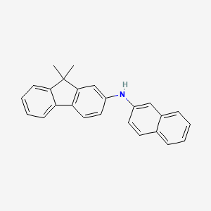 Chemical structure of 9,9-Dimethyl-n-(naphthalen-2-yl)-9H-fluoren-2-amine