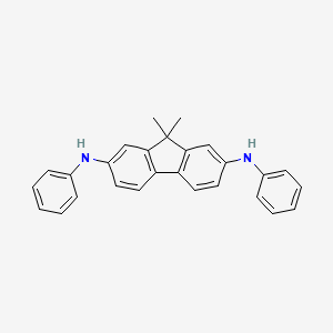 Chemical structure of 9,9-Dimethyl-N2,N7-diphenyl-9H-fluorene-2,7-diamine